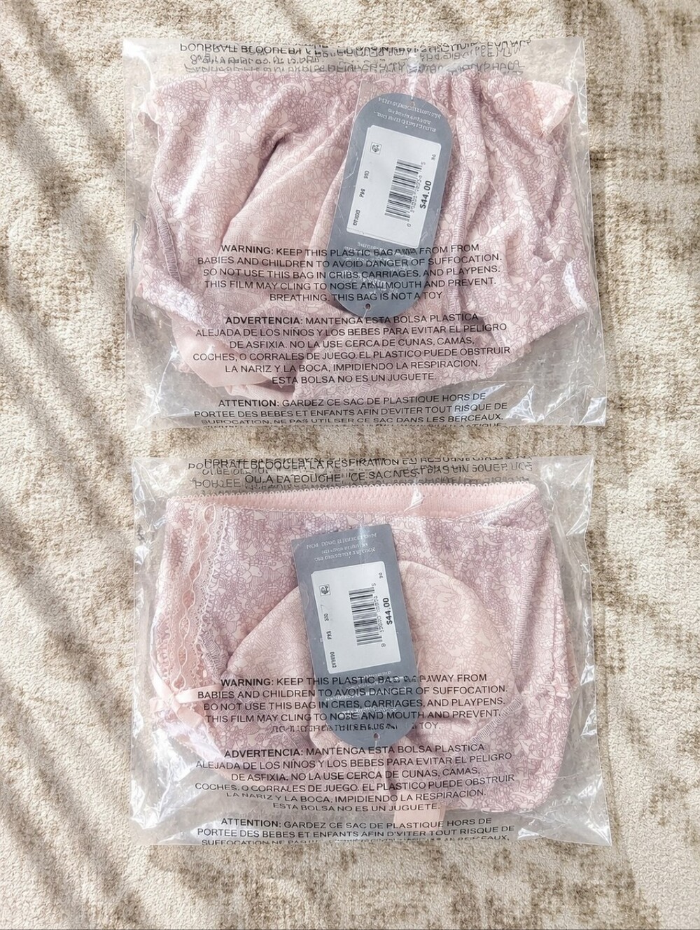 Bali Double Support Wirefree Bra DF3820 Blushing Pink 36D NWT Bundle of 2